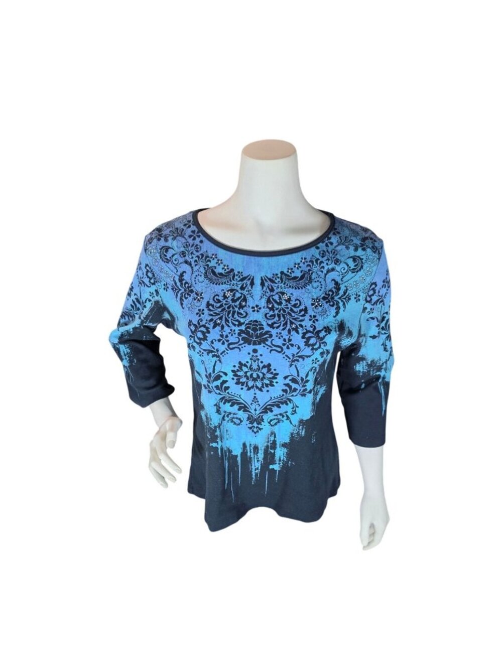 Vtg Katina Marie Y2K Whimsigoth Paint Drip Top L